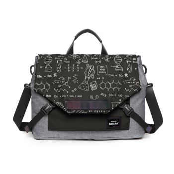 Laptop Bag Portable Messenger Bag Gaming Notebook Large Capacity Shoulder Bag - Gray Black Equation-Large Size