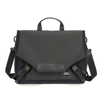 Laptop Bag Portable Messenger Bag Gaming Notebook Large Capacity Shoulder Bag - Pure Black-Small Size