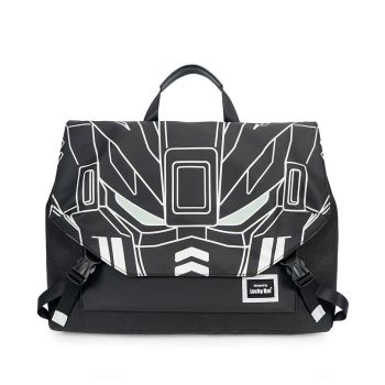 Laptop Bag Portable Messenger Bag Gaming Notebook Large Capacity Shoulder Bag - Reflective Machine Armor Black-Small Size