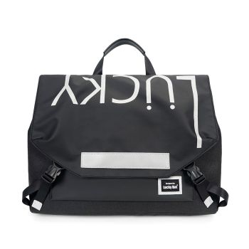 Laptop Bag Portable Messenger Bag Gaming Notebook Large Capacity Shoulder Bag - LUCKY To Black-Small Size