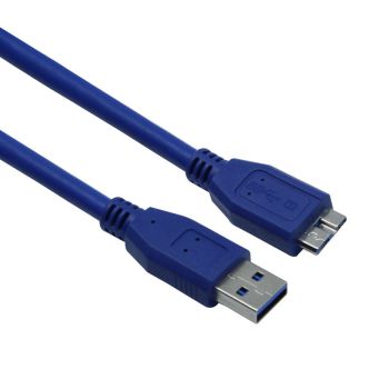 USB30 Transmission Data Cable Mobile Hard Disk Cable - Blue-180cm