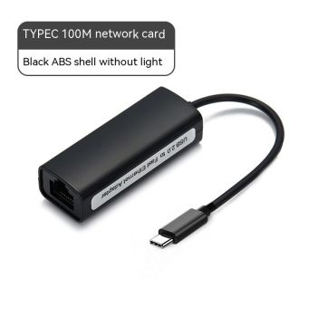 Network Card TYPEC To 100 M Gigabit Network Port - TYPE C ABS Shell Black