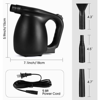 Household Multi-function Computer Keyboard Dust Blower Handheld Portable High-power Car Dust Blower - Black-EU