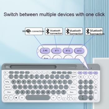 Macaron Dual-mode Wireless Bluetooth Keyboard Mouse Suit