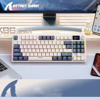 K86 Three-mode RGB Bluetooth Wired Luminous Machinery Keyboard - Lavender
