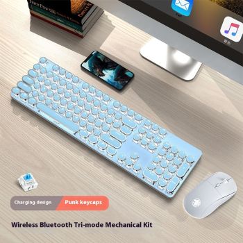 Predecessor TK950 Wireless Bluetooth Three-mode Real Mechanical Mouse Suit E-sports Games Punk Keyboard Usb - Style 17