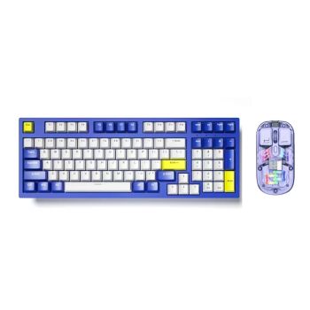 Mechanical Keyboard Customized Three-mold Machinery Key Mouse Suit - Purple