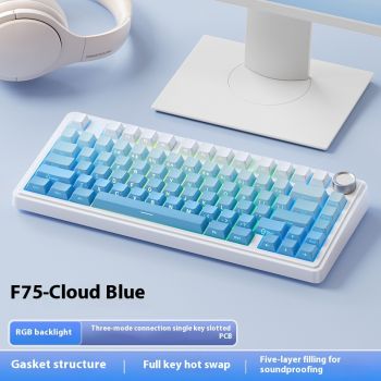 Full-key Hot Plug Wireless Three-mode Bluetooth Keyboard - 7 Style