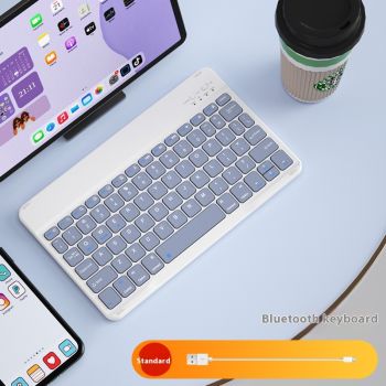 Girls Office Game Home Bluetooth Tablet PC Keyboard - Lavender