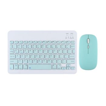 Girls Office Game Home Bluetooth Tablet PC Keyboard - Green rechargeable mouse