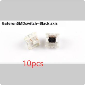 SMD RGB Hot Plug Axis Mechanical Keyboard CIY Transparent - Black-10PCS