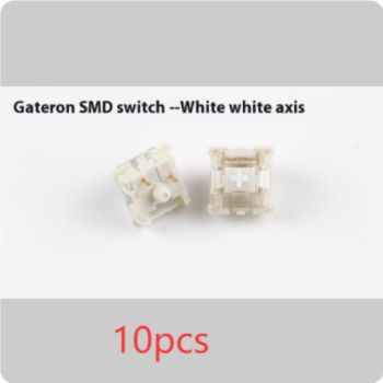 SMD RGB Hot Plug Axis Mechanical Keyboard CIY Transparent - White-10PCS