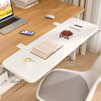 Desktop Extension Plate Foldable Office Table Enlarged Side Extension Widened Arm Support Keyboard Bracket - Whiteboard white bracket-90x25cm