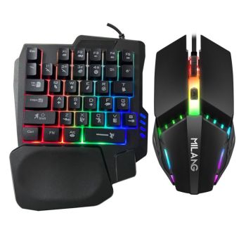 Single-handed Mechanical Keyboard And Mouse Suit - Keyboard And Mouse Set