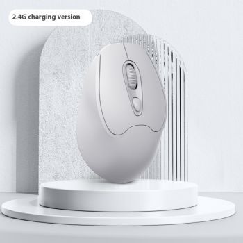Dual-mode Bluetooth Wireless Mouse Charging Mute Office Game Applicable To Mobile Phones And Tablets - Rechargeable Gray