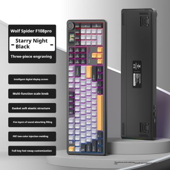 Tarantula F108pro Wireless Bluetooth Three-model Customized Mechanical Keyboard - F108PRO Black