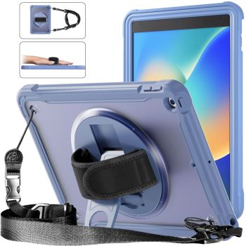 Applicable IPad Mini6 Tablet Case 83-inch Rotating Bracket - Lavender Gray-IPadmini6 With Shoulder Strap