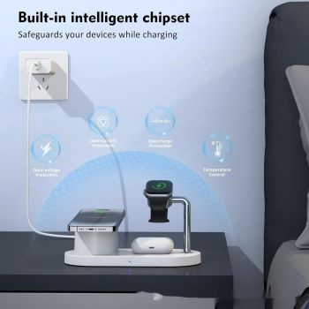 Three-in-one Vertical Magnetic Wireless Portable Wireless Charger