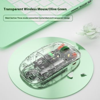 Applicable Tablet Pc Three-mode Connection Bluetooth Mouse - Green
