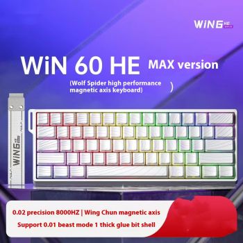 Magnetic Axis Mechanical Keyboard Specially For Gaming - WiN 6O HE MAX White