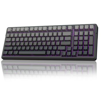 Gasket Structure Full Key Hot Plug Three-mode Keyboard - Gray Wood Shaft