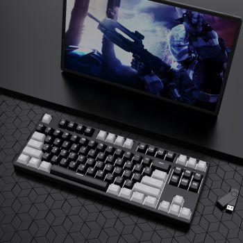 87 Key Wired Game Hot Plug Two Colors Mechanical Keyboard - Color 6