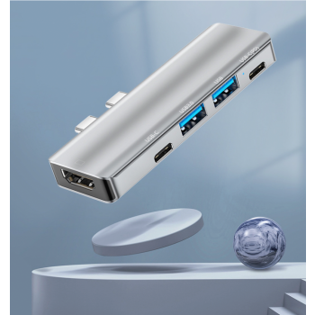 Multiport USB-C Hub Type C To USB 3.0 4K HDMI Adapter For Macbook Pro  Air USA - 5in1