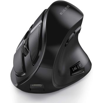 Wireless Bluetooth Dual-mode Rechargeable Optical Mouse - Black