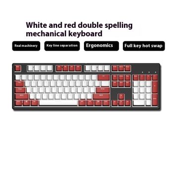 Two-color Keyboard Wired Office Green Black Tea Red Axis Hot Plug Computer - Style 4