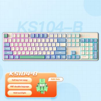 Red Dragon Three-model Mechanical Keyboard - Yellow Purple Green Shaft