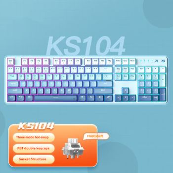 Red Dragon Three-model Mechanical Keyboard - Gradient Hydra Zen Cream Axis