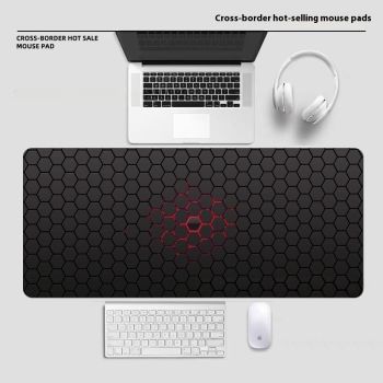 Technology Sense Large Diatom Ooze Mouse Pad Office Desk Computer Comfortable And Non-slip Keyboard Pad - Honeycomb Red-40x90cm