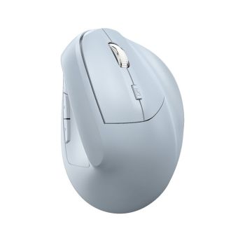 Wireless Bluetooth Vertical Mouse - Rechargeable Light Blue