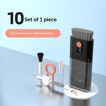 Multi-functional Keyboard Cleaning Kit And Phoneearphone Cleaning Pen - Q6S Black-Contain cleaning solution