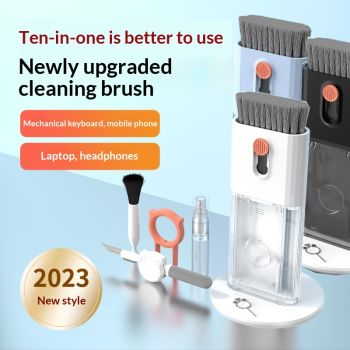 Multi-functional Keyboard Cleaning Kit And Phoneearphone Cleaning Pen - Q6S White-Contain cleaning solution