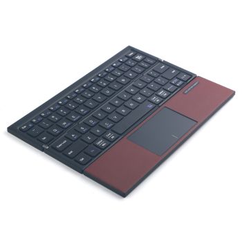 Portable Ultra-thin Wireless Mini Accordion-style Tri-fold Bluetooth Keyboard - Red