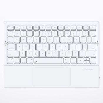 Portable Ultra-thin Wireless Mini Accordion-style Tri-fold Bluetooth Keyboard - White