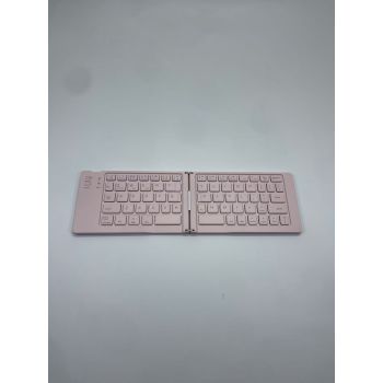 Home Portable Wireless Bluetooth Two Fold Keyboard - Pink