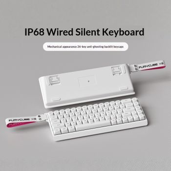 Portable 68-key Keyboard With Customizable Game-themed Streamer - White Baseball Cap