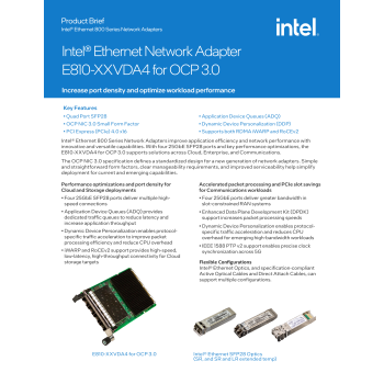 Intel Networking E810XXVDA4OCPV3 Ethernet Network Adapter E810-XXVDA4 for OCP3.0 Retail