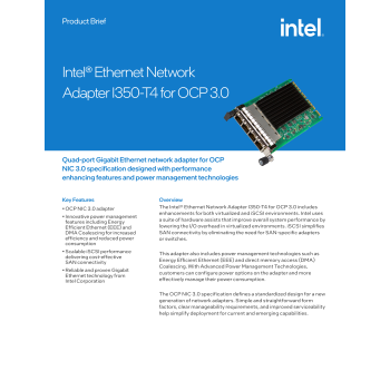 Intel Network I350T4OCPV3G1P5 Ethernet Network Adapter OCP3.0 I350-T4 OEM Gen Retail
