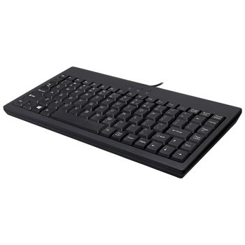 Adesso AKB-110B Wired USB and PS/2 LED Computer Keyboard, Mini