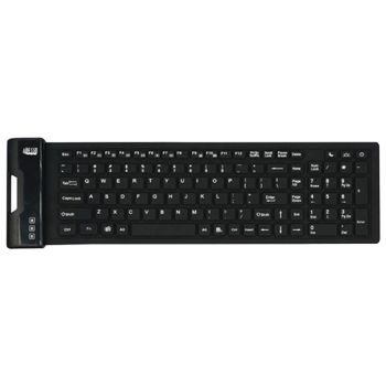 Adesso AKB-222UB SlimTouch 222 Wired Antimicrobial Waterproof Flex Computer Keyboard, for Windows, Full Size