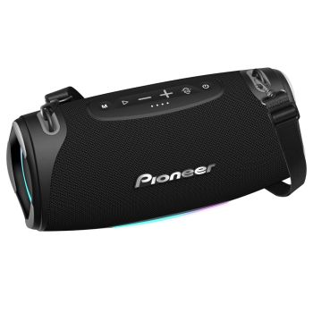 Pioneer PBL402 240-Watt-Max Portable Bluetooth Rechargeable Speaker with Dual 3.5-In. Woofers, Lights, USB Charging, Waterproof, up to 10 Hours Play Time