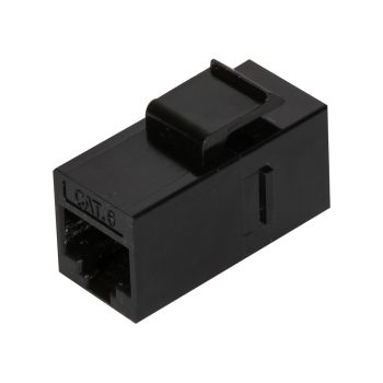 Vericom MKJ6U-01352 VGC Series CAT-6 UTP RJ45 Keystone Coupler, Unshielded, Black