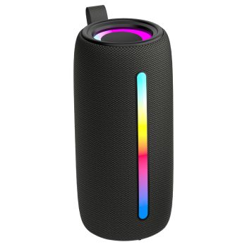 RCA Flex-4 BLACK 5-Watt FLEX-4 Mini Bazooka Portable Bluetooth Flame Party Speaker with TWS, Sound FX, USB/microSD Card/Aux, FM, up to 6 Hours Play Time (Black)
