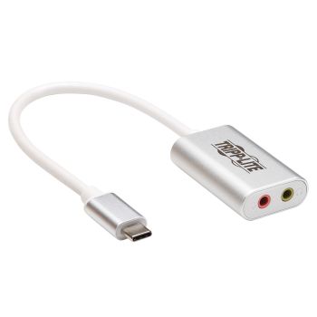 Tripp Lite by Eaton U437-002 USB-C to 3.5-mm Stereo Audio Adapter, Silver, U437-002
