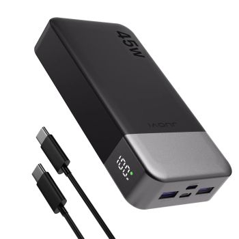 20000mAh Power Bank JUOVI J2621 Portable Charger 45W PD3.0 QC 4.0 Fast Charging Battery Pack with LED Display for iPhone 16 17