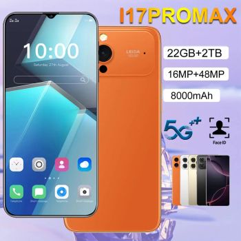 2026 HOT I17 Pro Max NEW 7.0 Inch Global Edition Original Smart Dual Card 22GB+2TB 8000Mah Battery Facial Recognition Function