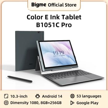 Bigme B1051C Pro 10.3'' Color Eink Ebook Reader Android 14 OS, Dimensity 1080, 8+256GB, Electronic Book Tablet 300PPI Ereader